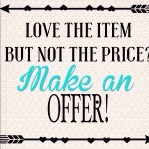 Love the item? But not‎ the price! Make an offer!